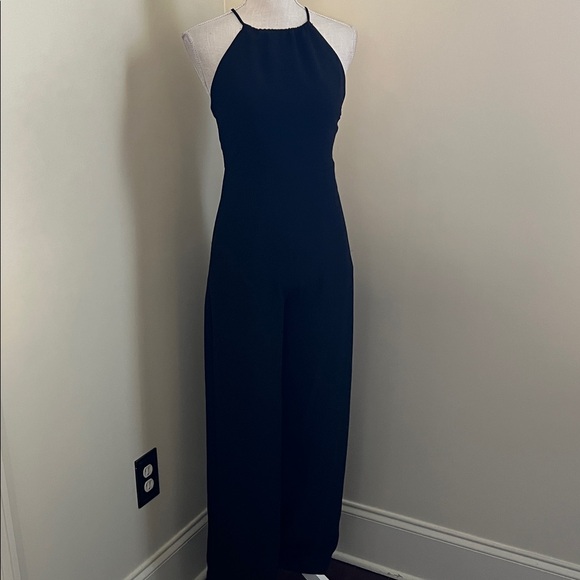 🆕 1.STATE Women's Open-Back Halter Wide-Leg Jumpsuit - Picture 5 of 16